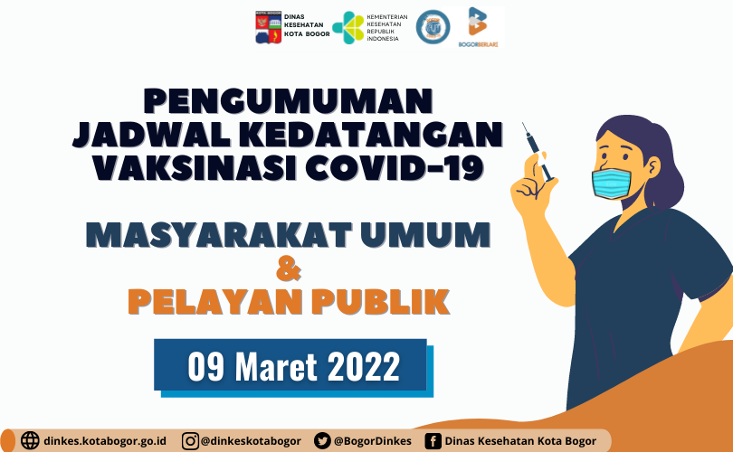 Pengumuman Jadwal Kedatangan Vaksin Masyarakat Umum & Pelayan Publik 9 Maret 2022